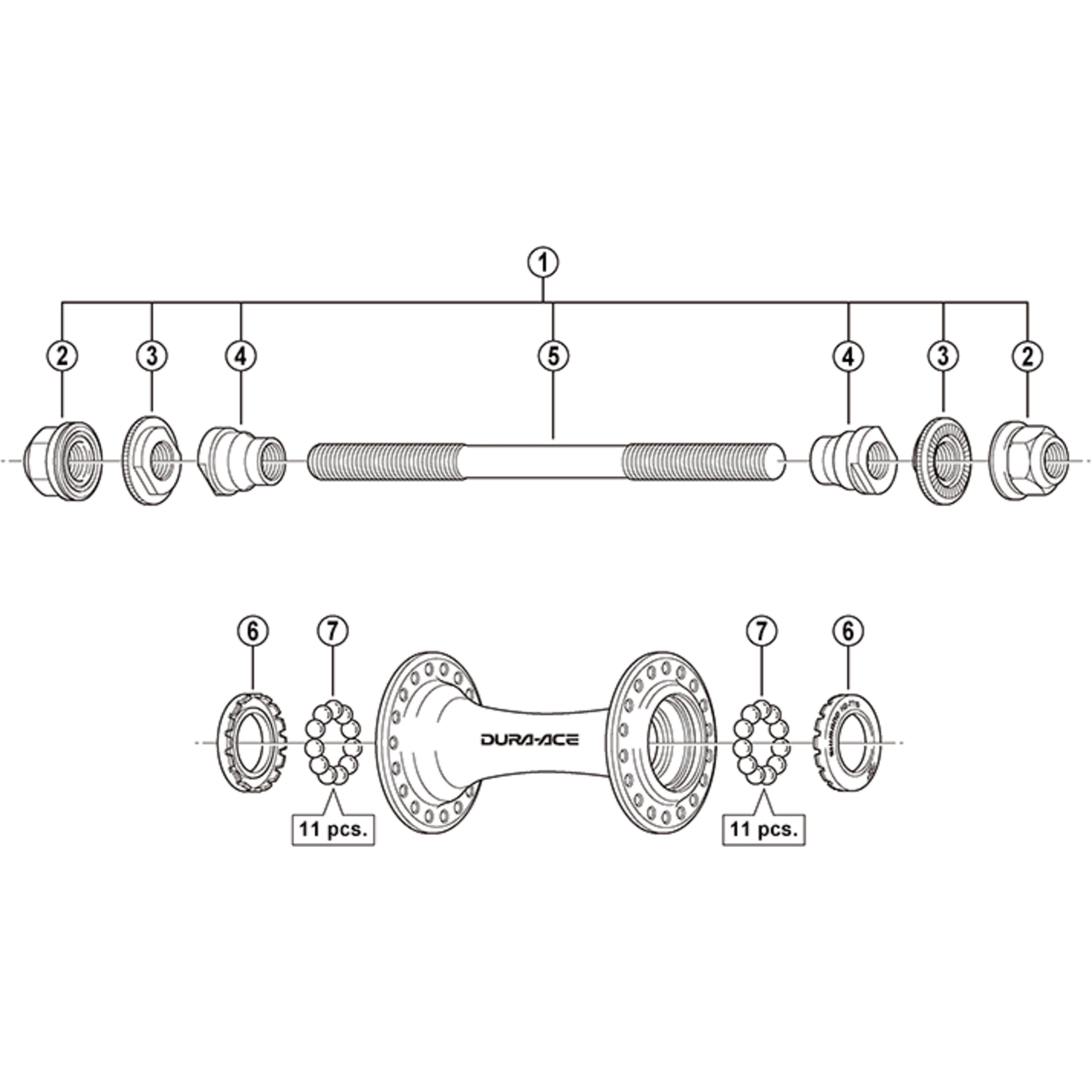 HB-7710 front Track hub nut