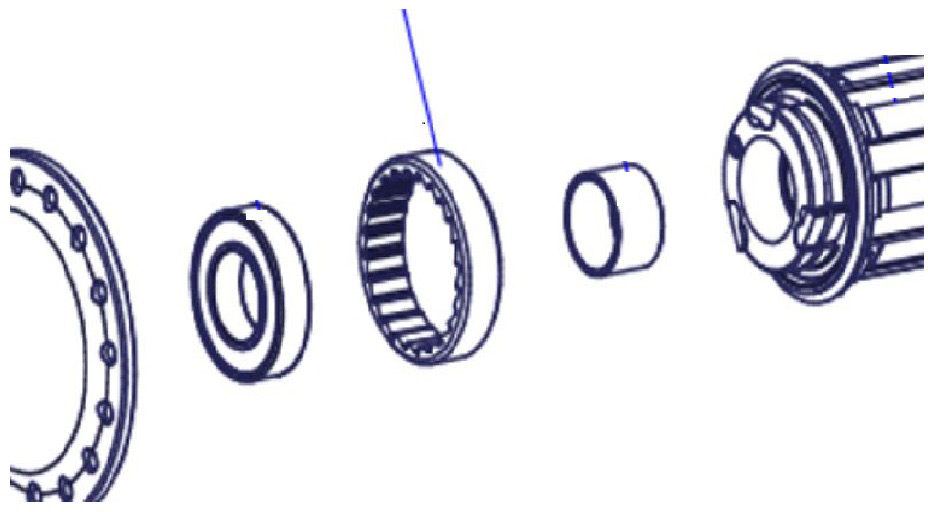 External screw thread ring nut M34 x 1 mm, for 3-p