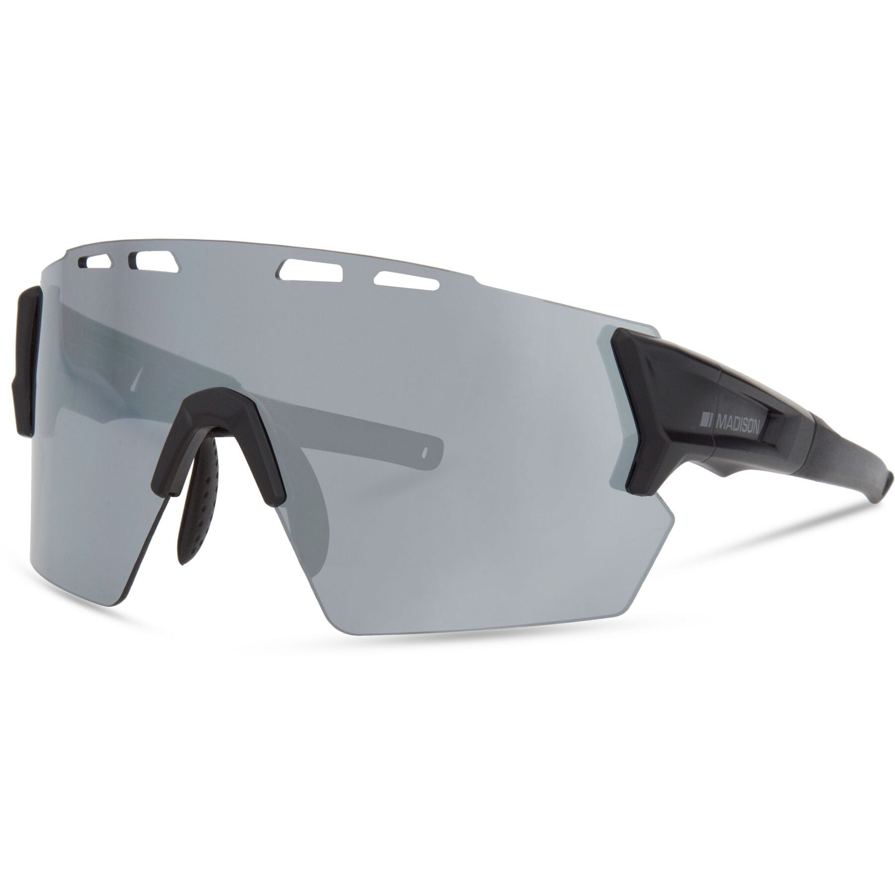 Stealth Matt Black Sunglasses - Silver Mirror Lens