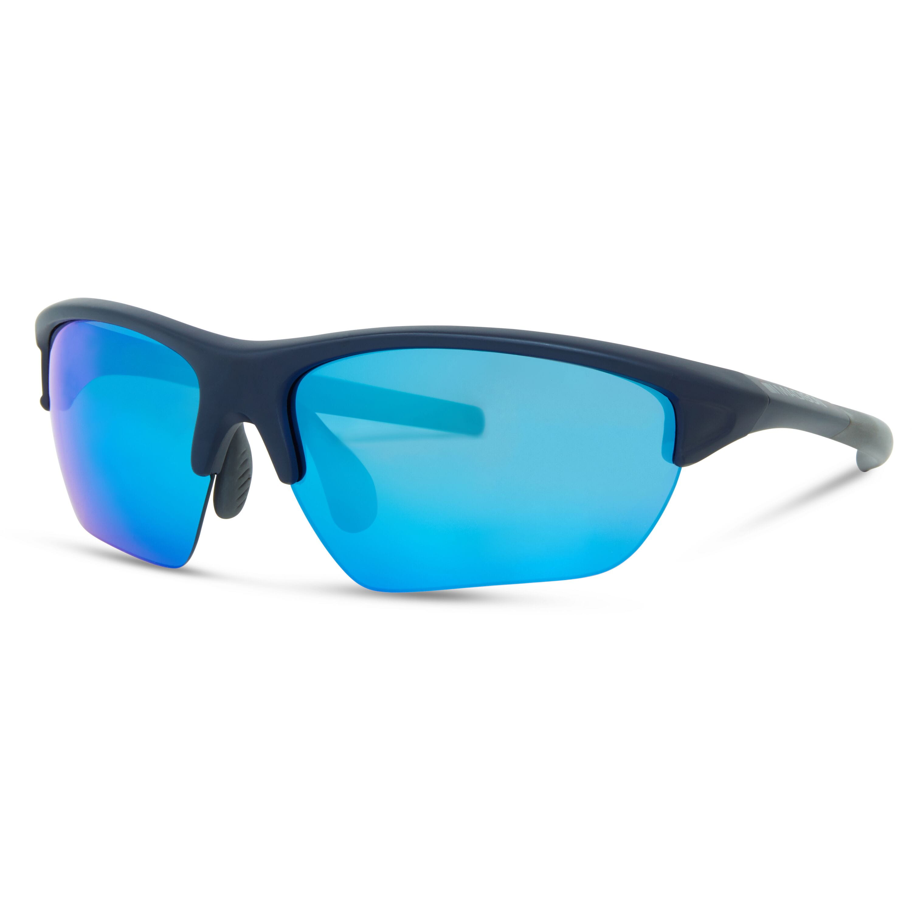 Mission Ink Navy Sunglasses - Blue Mirror Lens