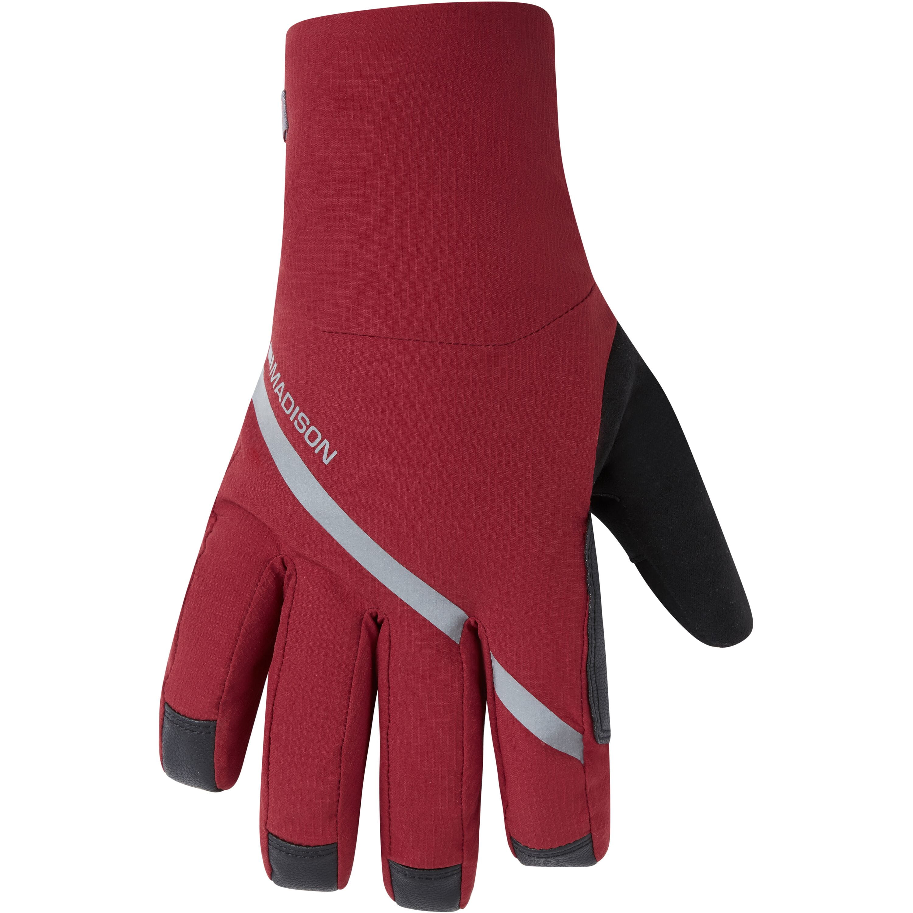 DTE Waterproof Primaloft Thermal Gloves, burgundy 