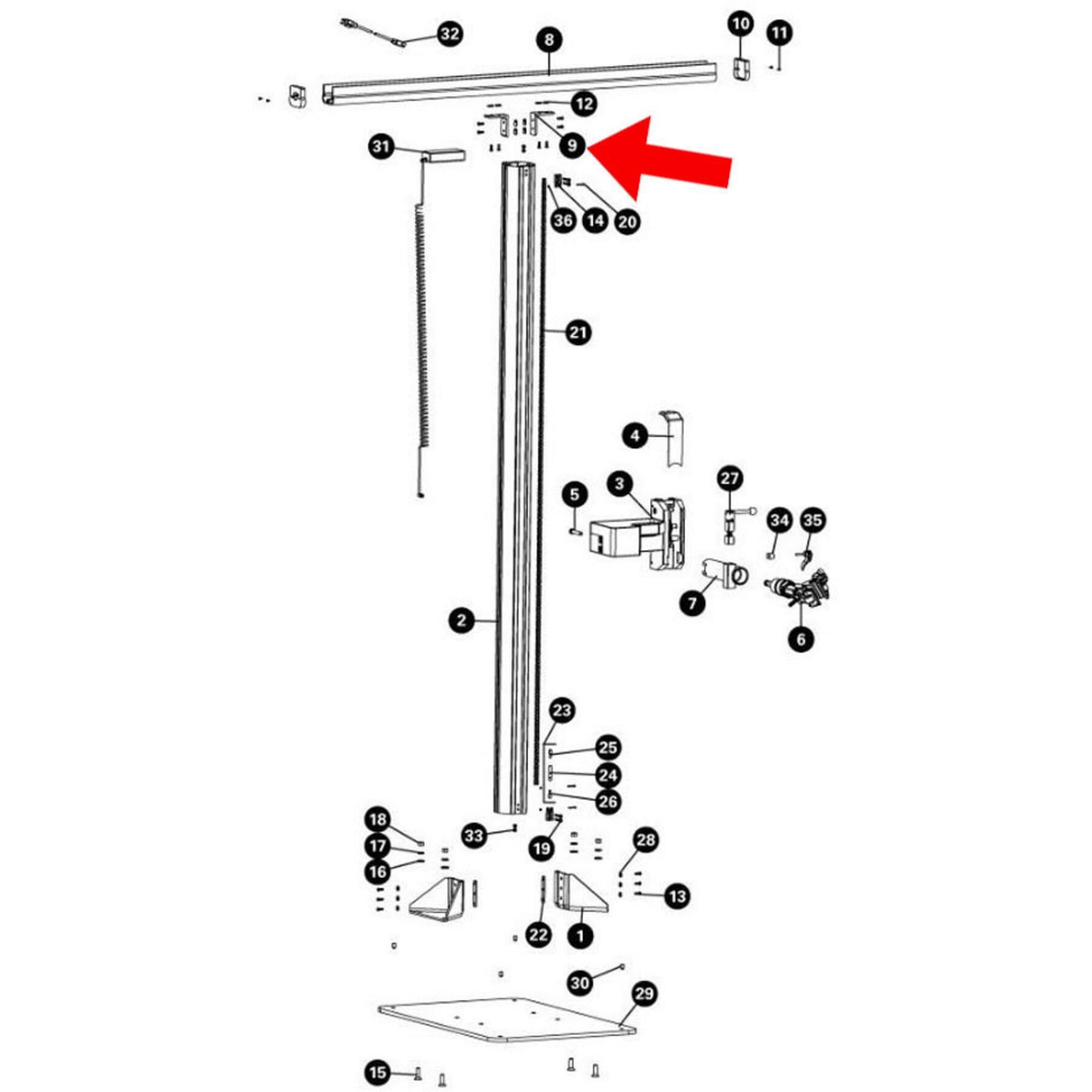 2106-2 - Cross Bar Support - PRS-33/PRS-33.2