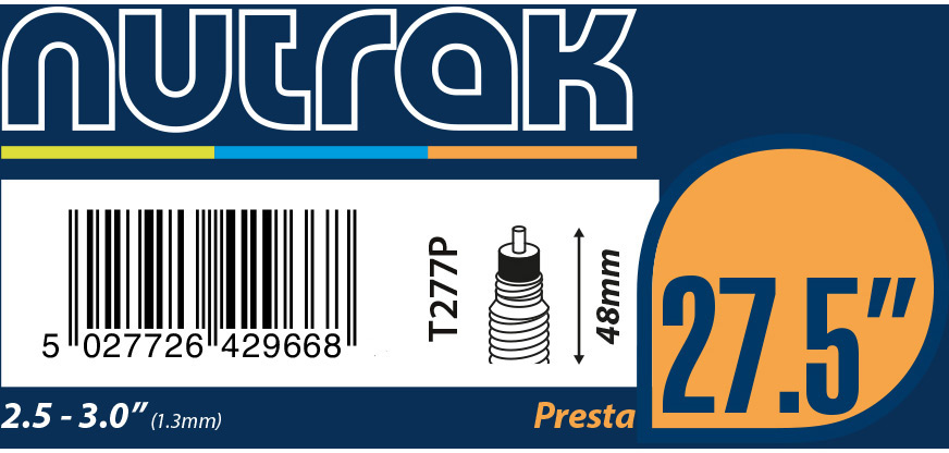 27.5 inch or 650B x 2.5 - 3.0 Presta inner tube