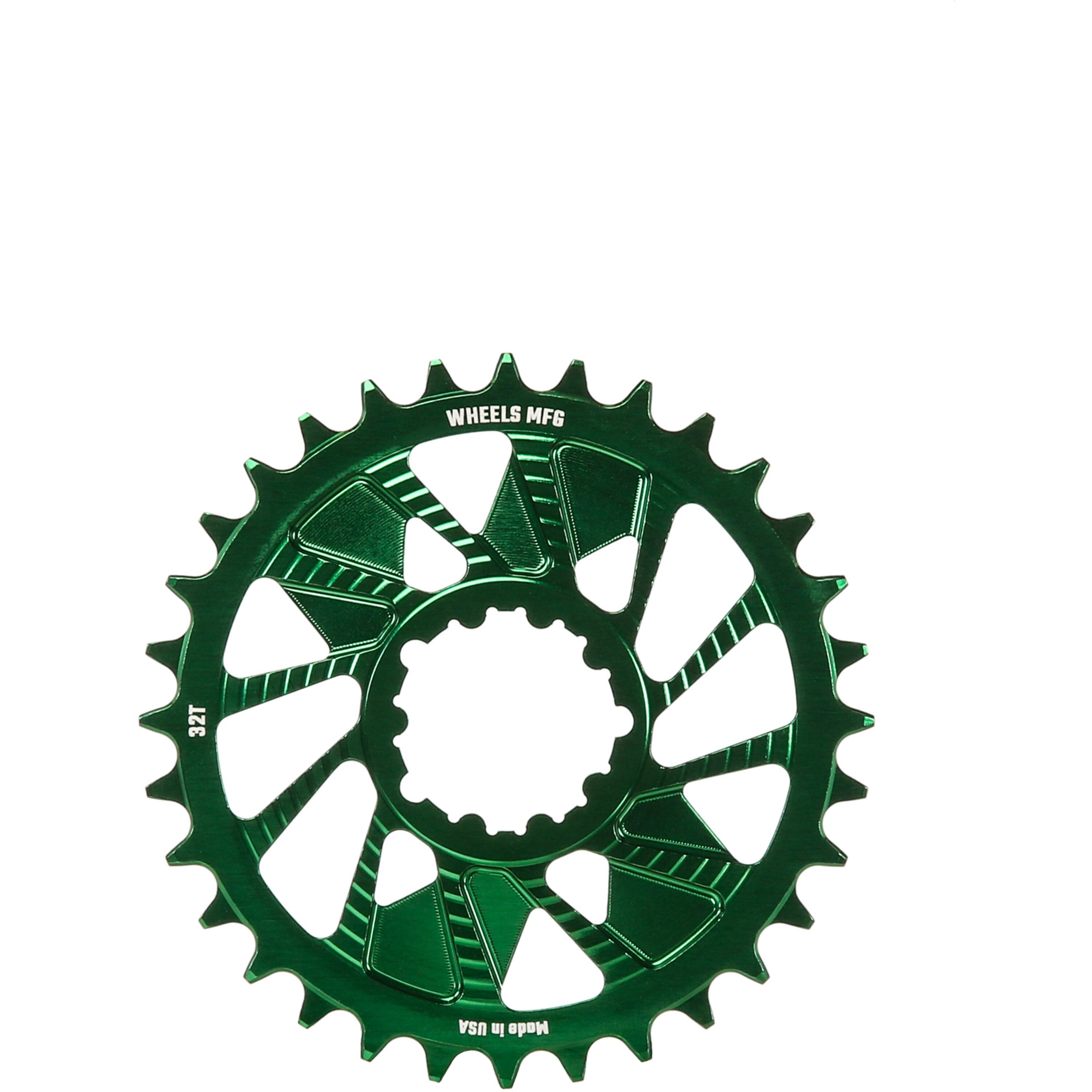 Green, Chainring 32T, Shimano Direct Mount, 1.5mm 