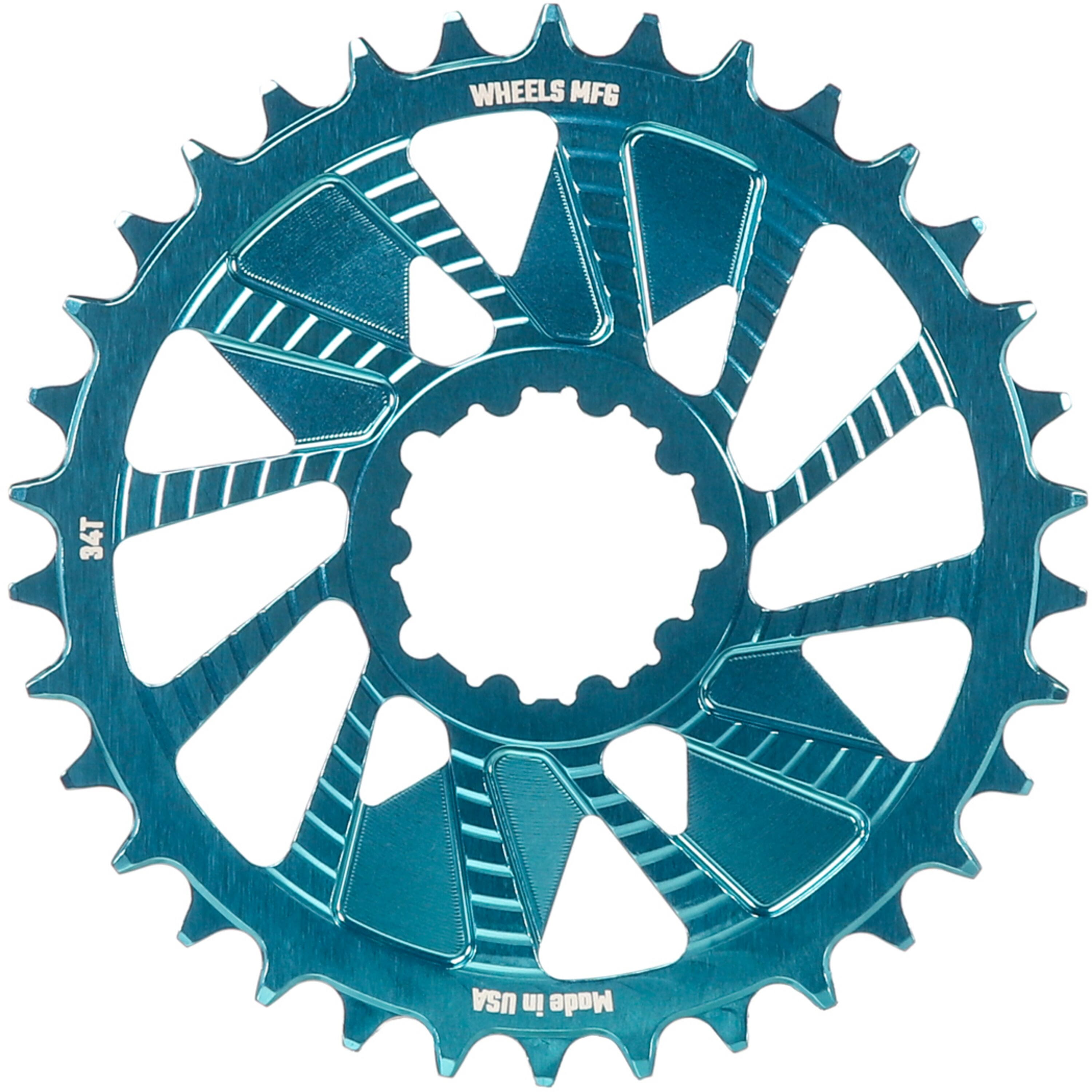 Teal, Chainring 34T, Shimano Direct Mount, 1.5mm O