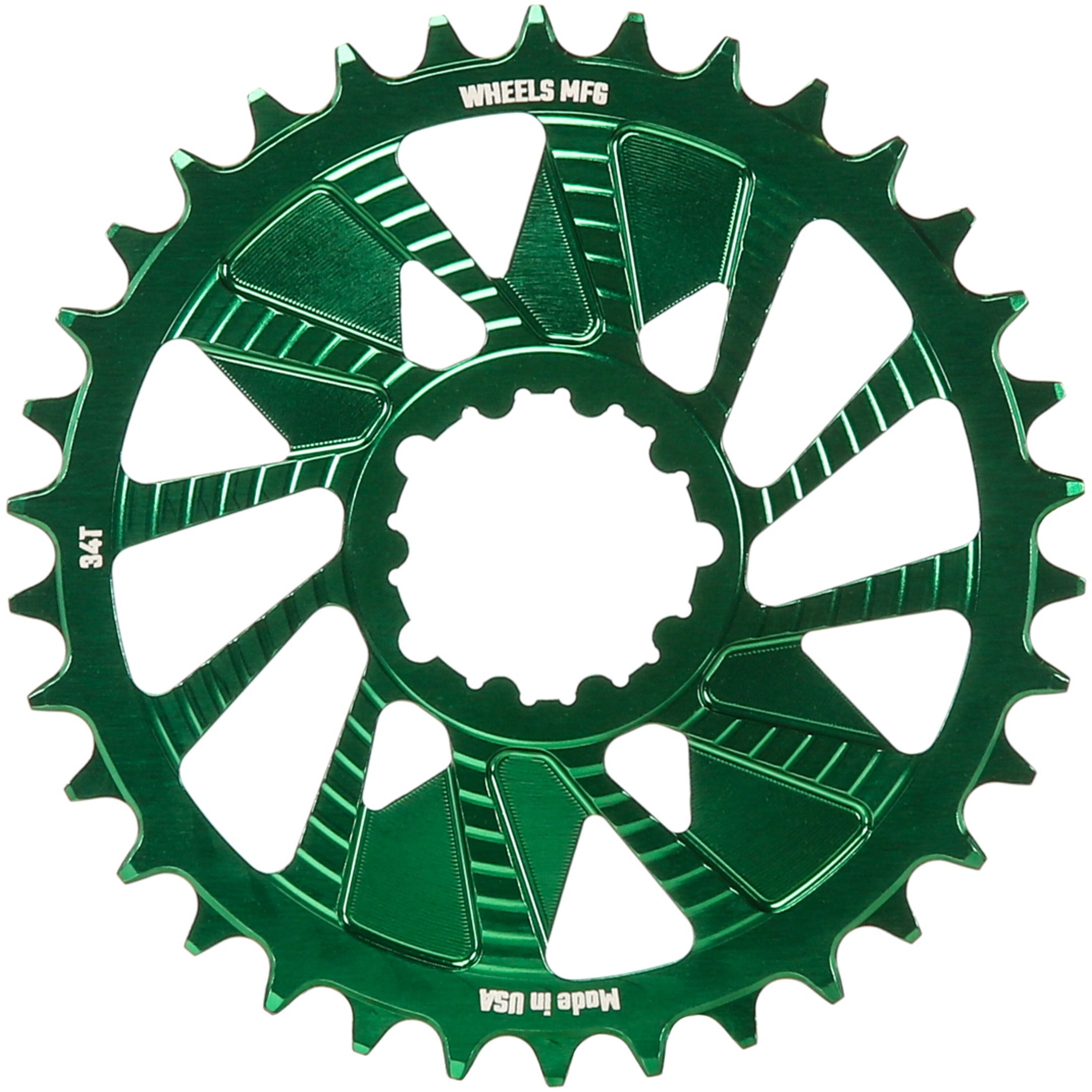 Green, Chainring 34T, Shimano Direct Mount, 1.5mm 
