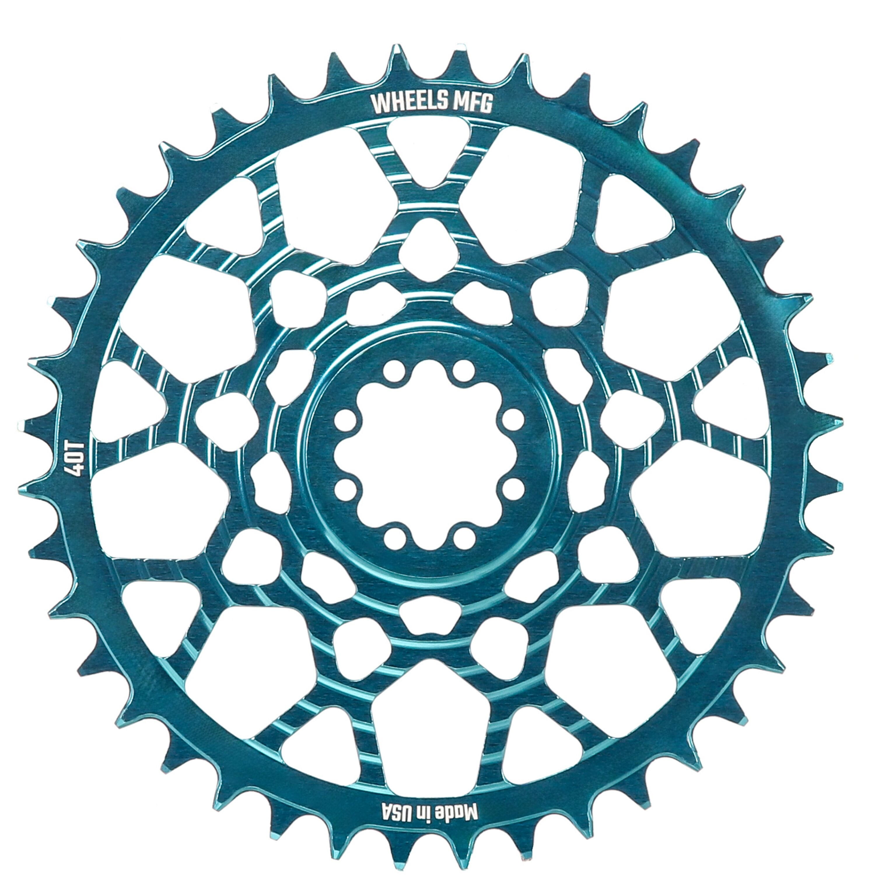 Teal, Chainring 40T, SRAM 8-Bolt, 6.5mm Inboard, T