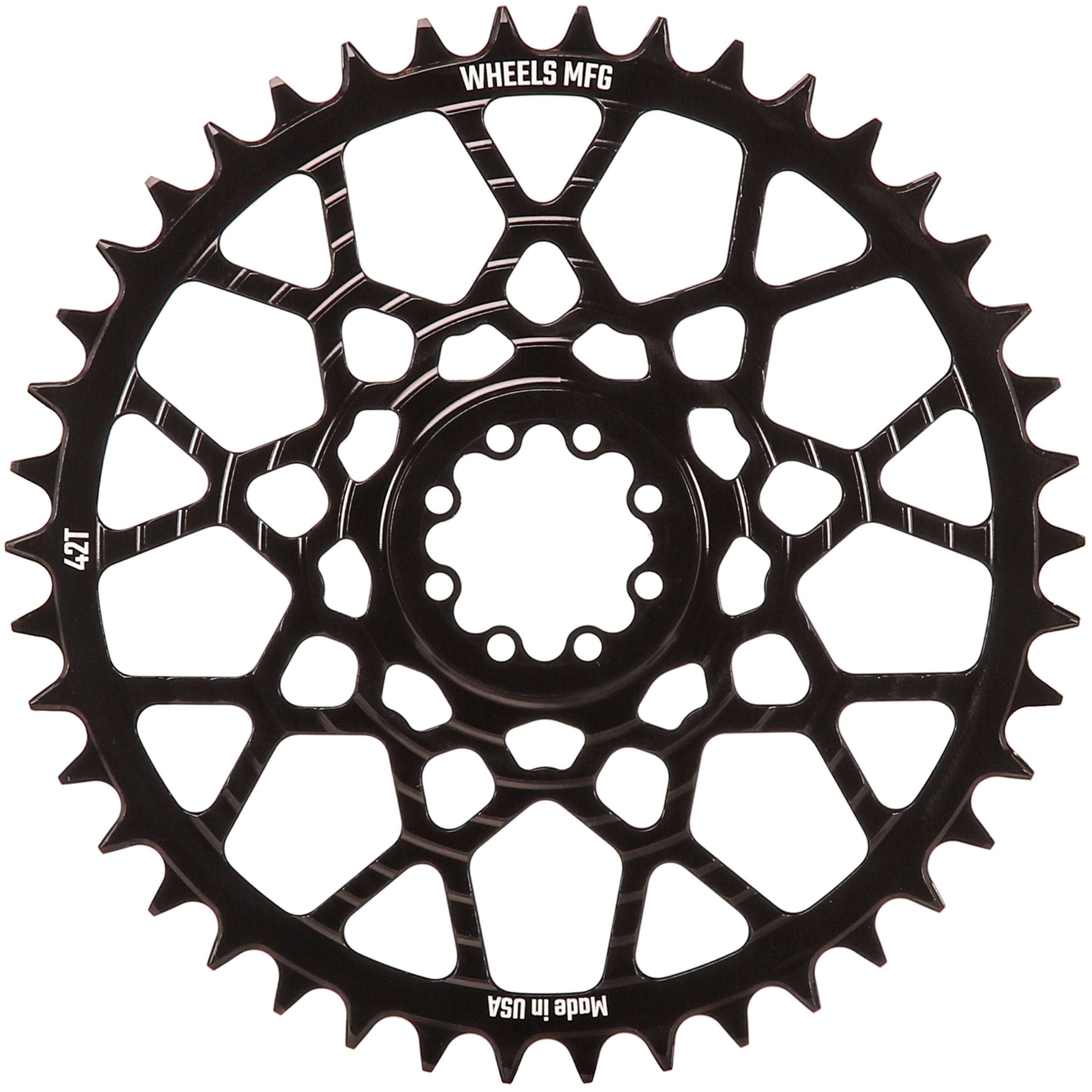 Black, Chainring 42T, SRAM 8-Bolt, 6.5mm Inboard, 