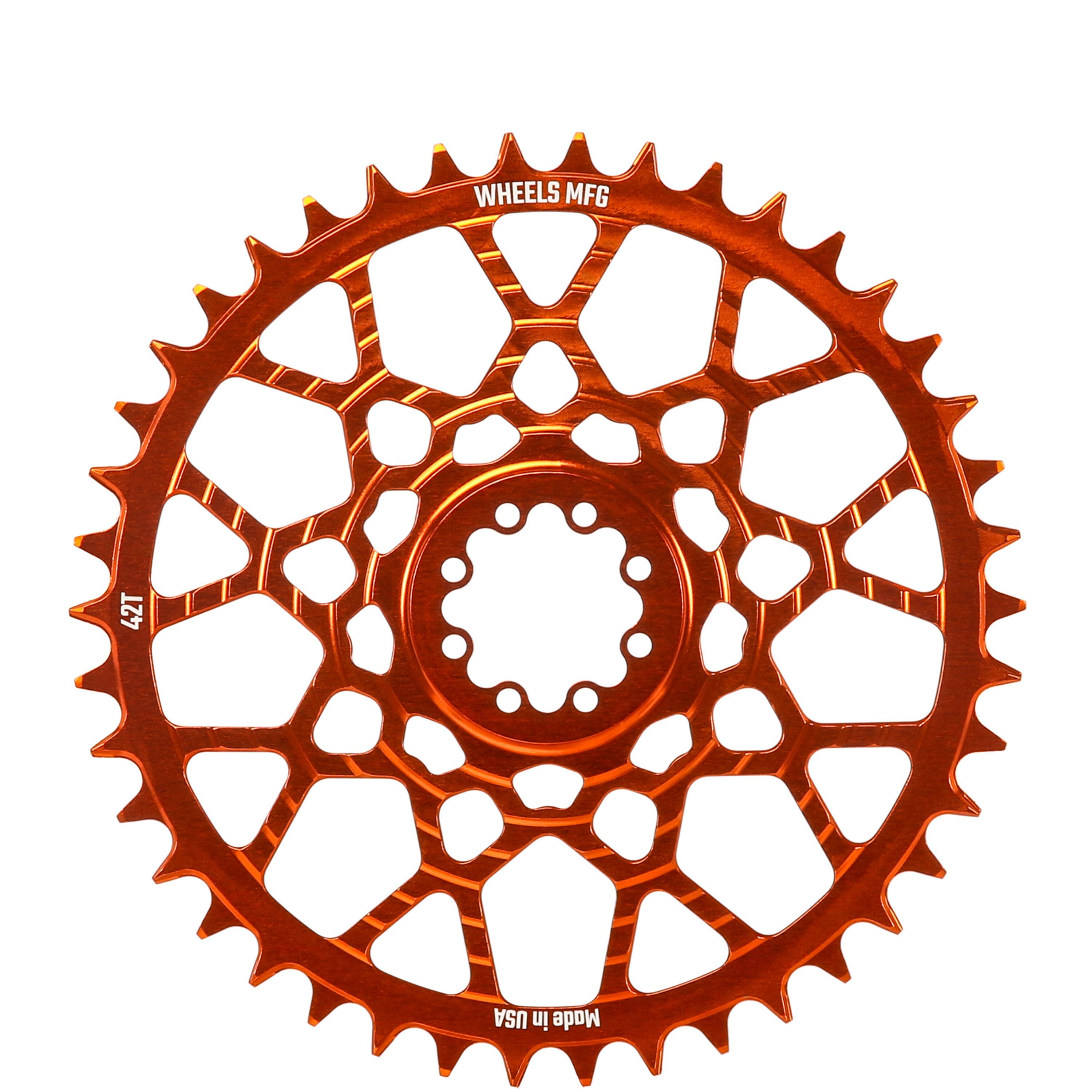 Orange, Chainring 42T, SRAM 8-Bolt, 6.5mm Inboard,