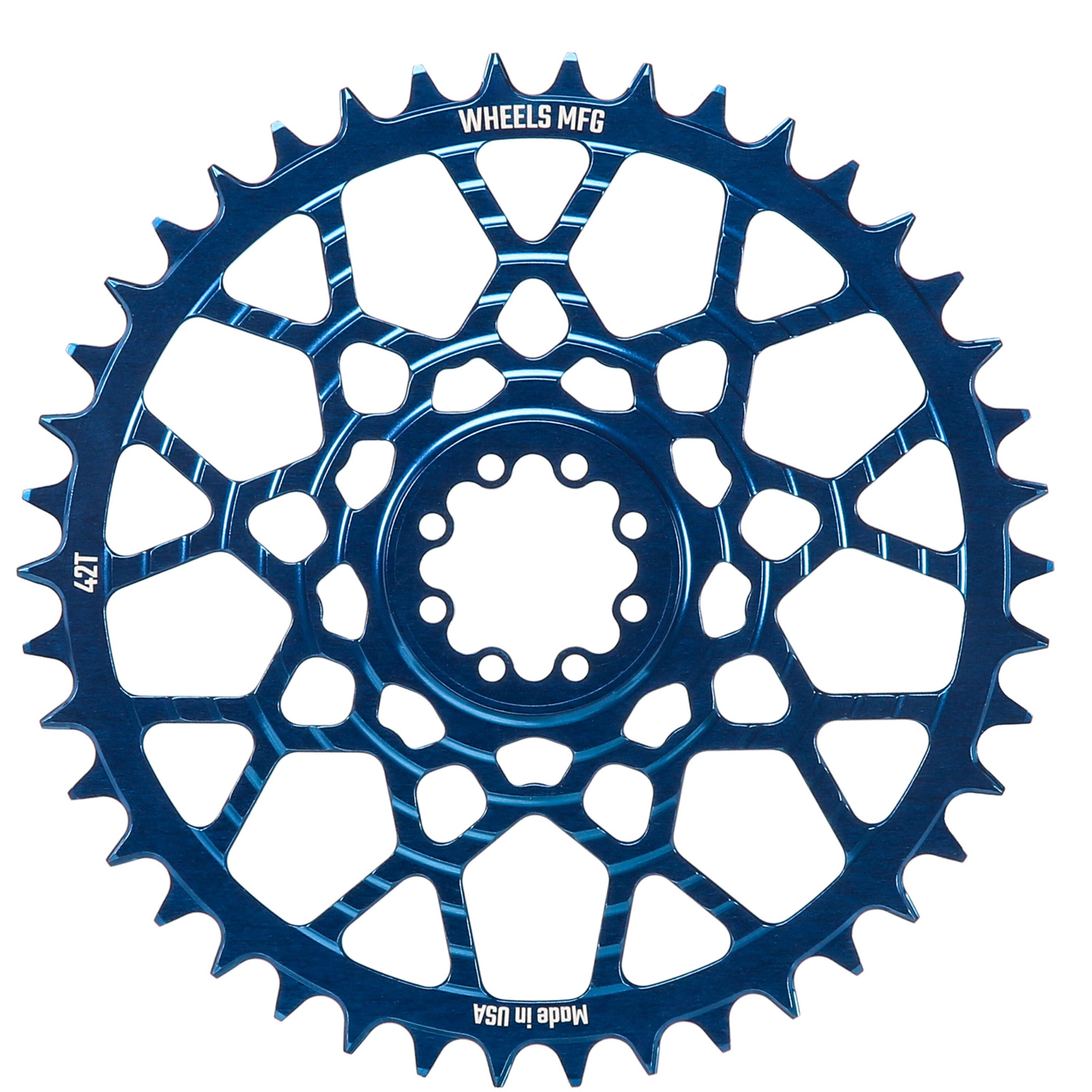 Blue, Chainring 42T, SRAM 8-Bolt, 6.5mm Inboard, T