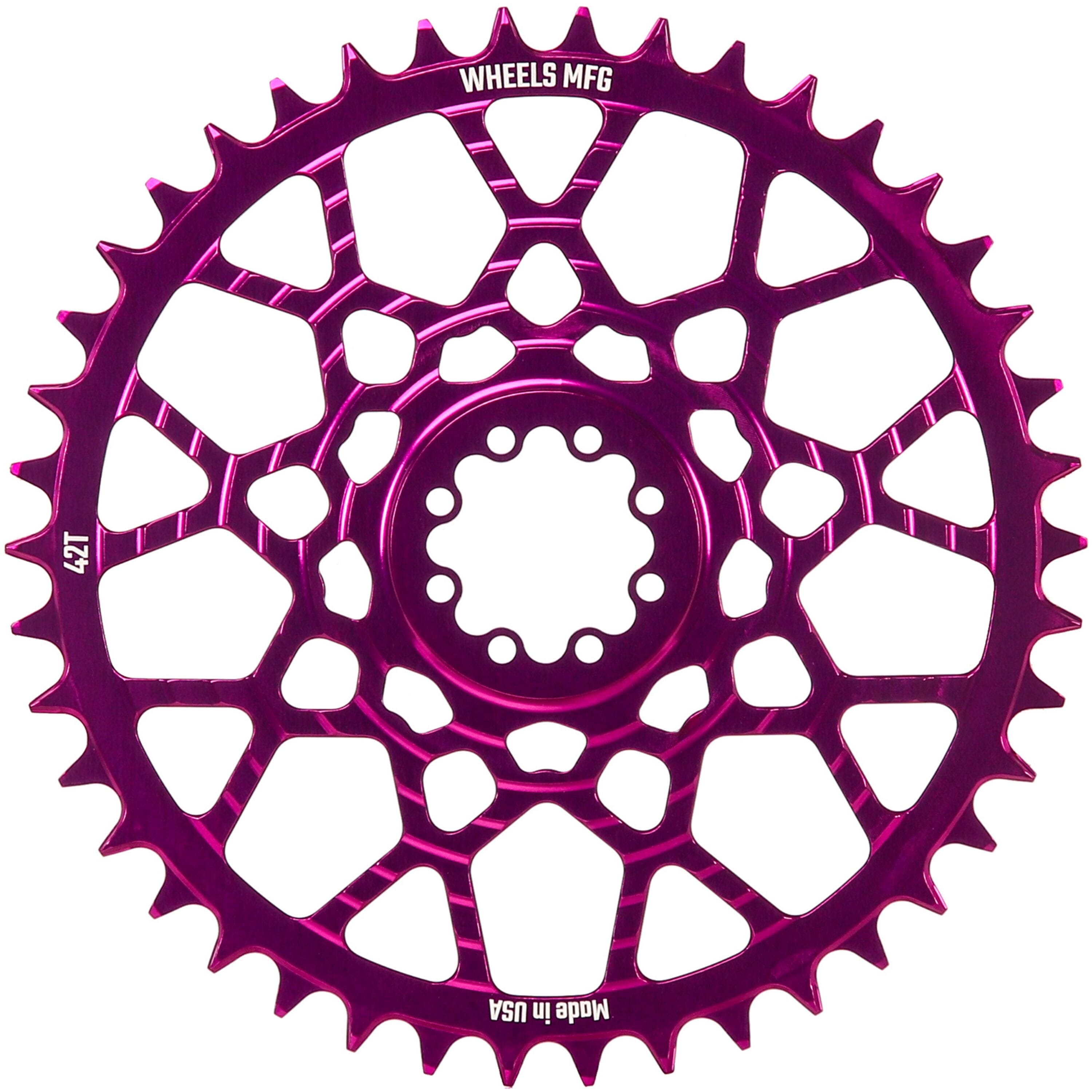 Purple, Chainring 42T, SRAM 8-Bolt, 6.5mm Inboard,
