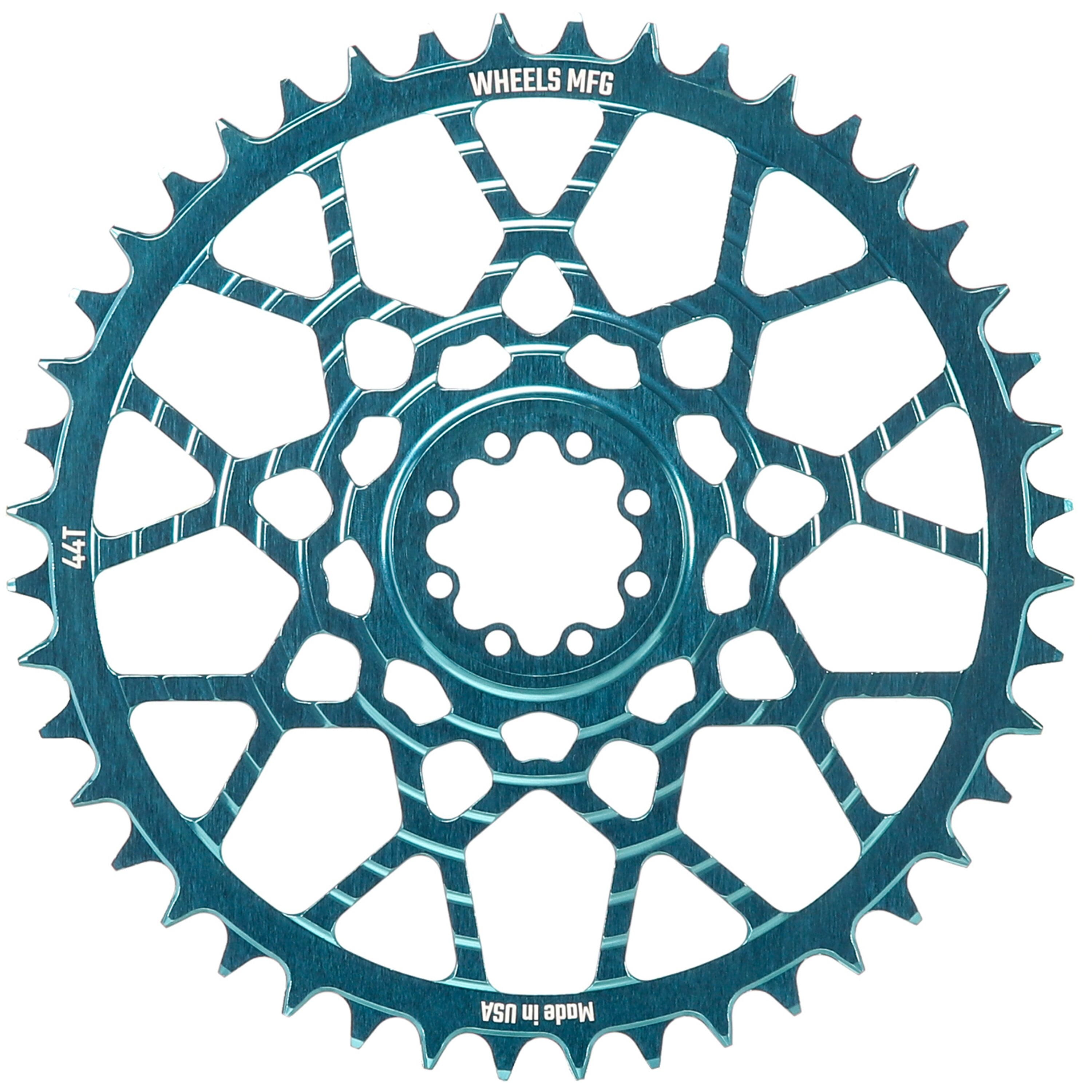 Teal, Chainring 44T, SRAM 8-Bolt, 6.5mm Inboard, T