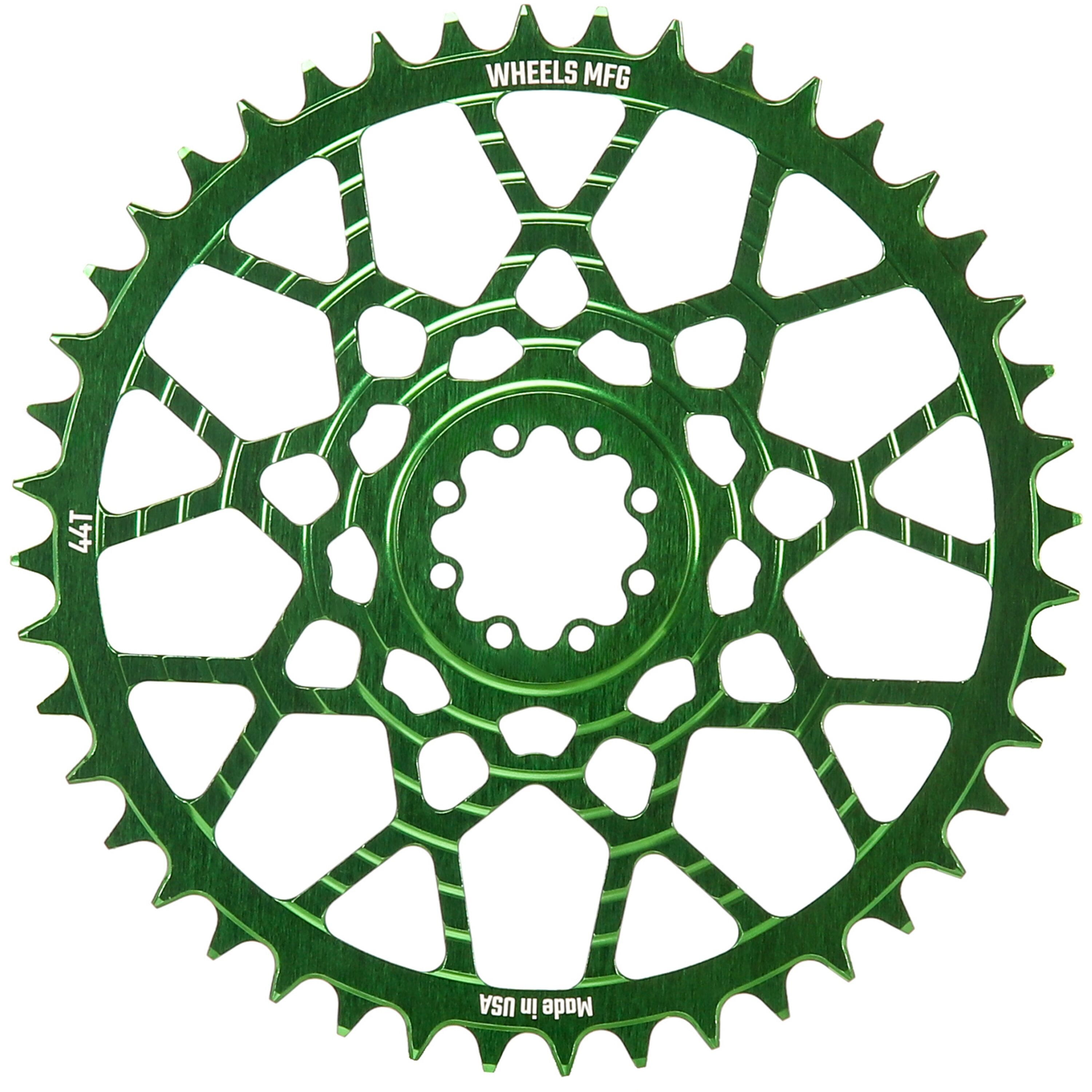 Green, Chainring 44T, SRAM 8-Bolt, 6.5mm Inboard, 