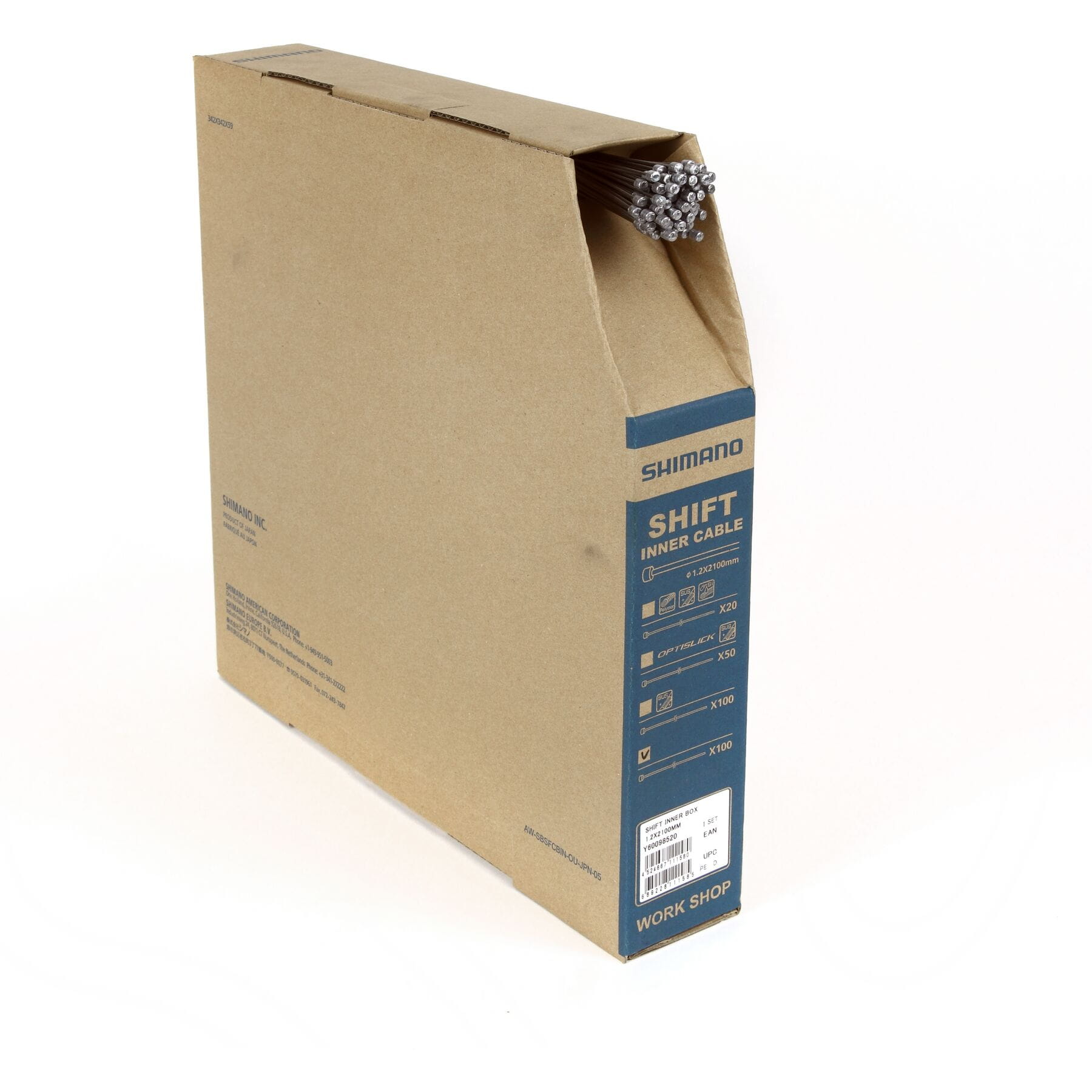 Road / MTB steel gear inner wire, 1.2 x 2100, box 