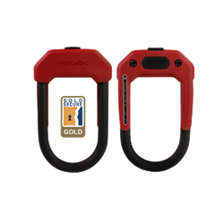 HIPLOK DX D LOCK 14MM X 15 X 8.5CM HARDENED STEEL (GOLD SOLD SECURE)RED
